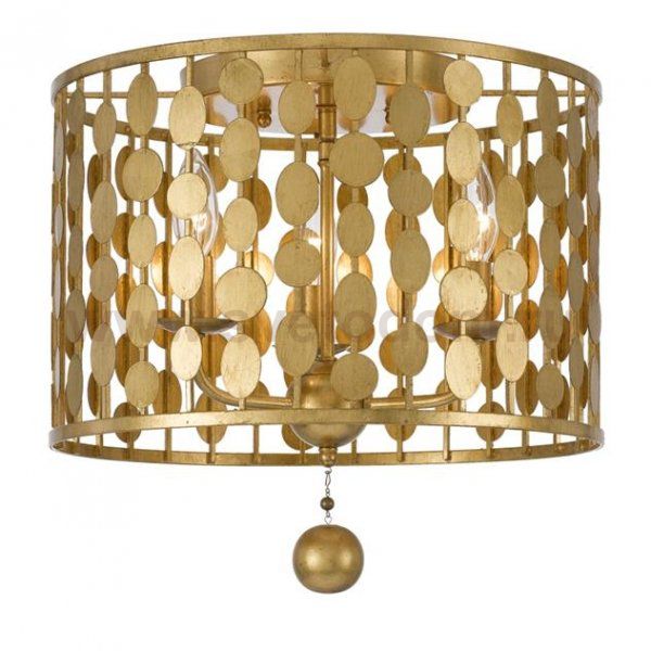 Потолочный светильник Crystorama Layla Light Antique Gold Ceiling Mount top Loft Concept 48.125