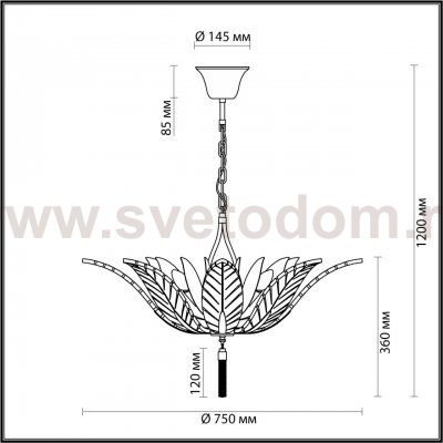 Люстра Odeon light 4838/8 FLOWERI