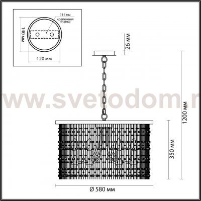Люстра Odeon light 4845/6 RAINI