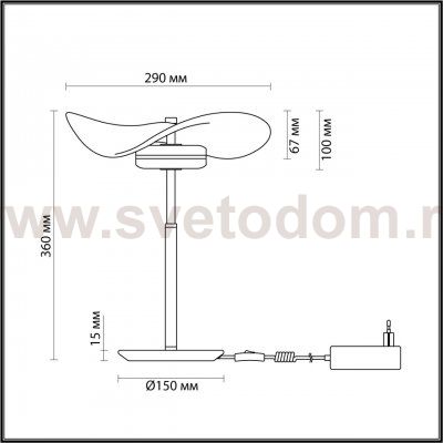 Настольная лампа Odeon light 4858/10TL FLUENT