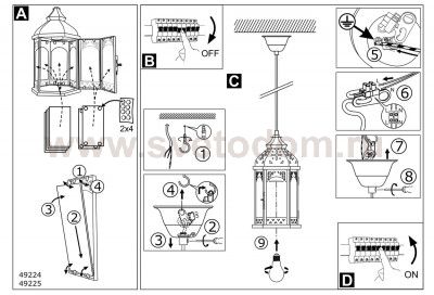 Подвесной потолочный светильник (люстра) REDFORD 1 Eglo 49225