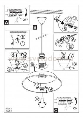 Подвесной светильник Eglo 49252 SOMERTON 1