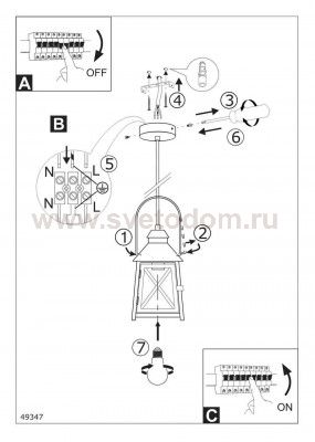 Подвесной светильник Eglo 49347 REDFORD
