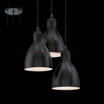 Подвесной черный светильник Eglo 49465 PRIDDY