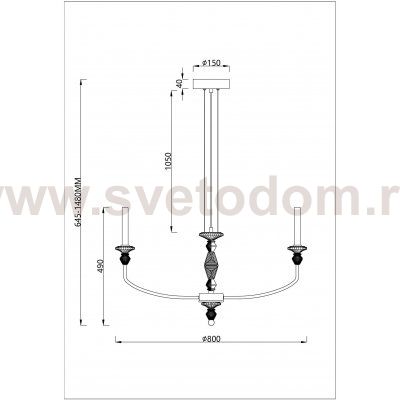 Подвесная люстра Divinare CAPELLO 4947/01 SP-8