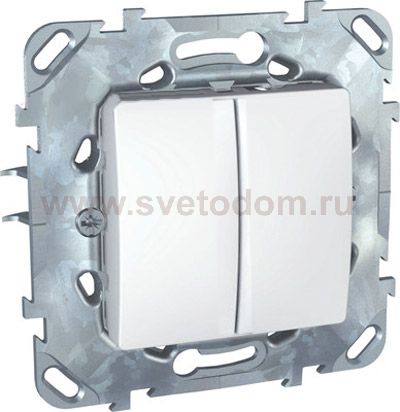 Выключатель 2-клавишный белый MGU5.211.18ZD