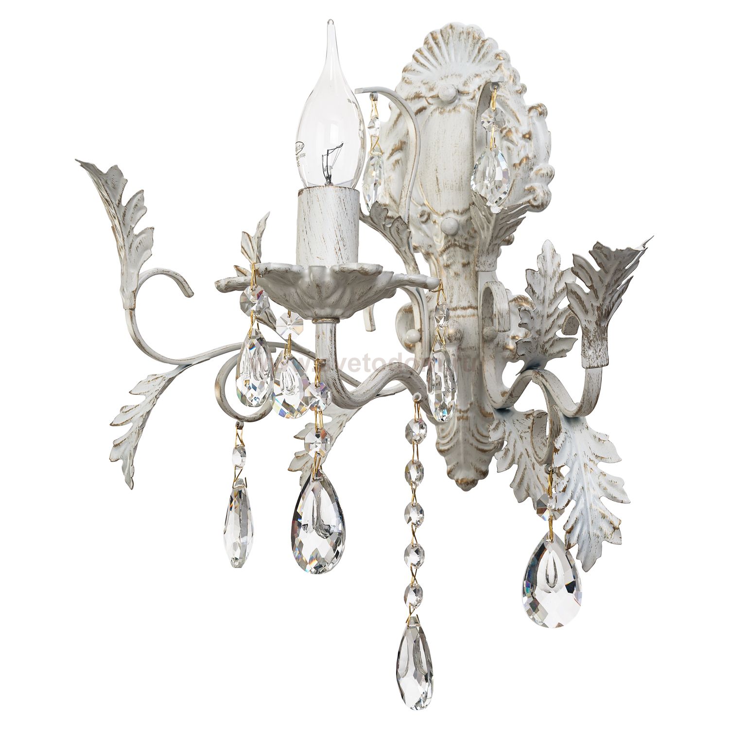 Светильник бра классическое с хрусталем 5005/1wWG Экономсвет