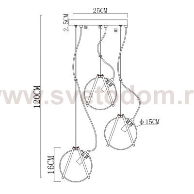 Светильник подвесной Divinare 5015/02 SP-3 HAZEL