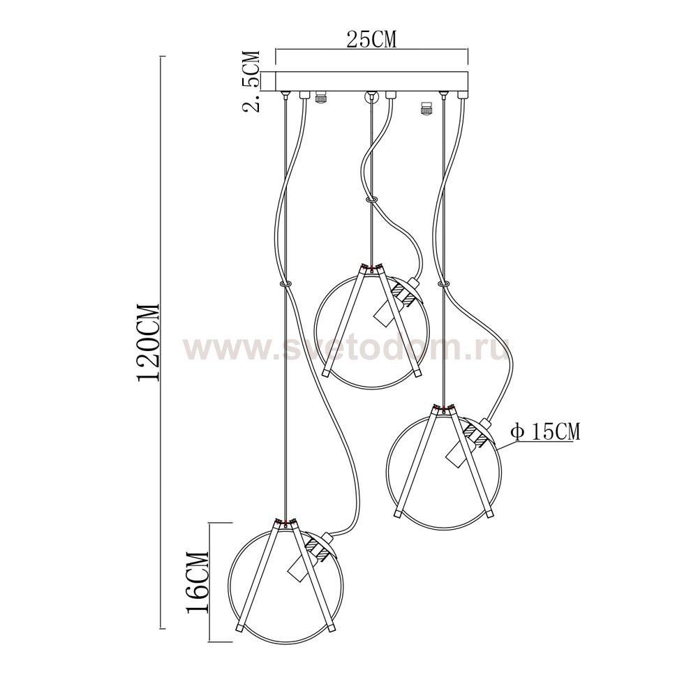 Светильник подвесной Divinare 5015/17 SP-3 HAZEL
