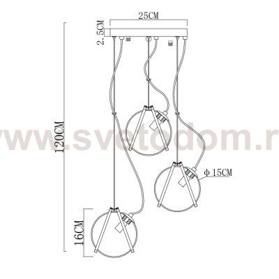 Светильник подвесной Divinare 5015/17 SP-3 HAZEL