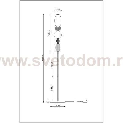 Торшер Divinare AMBRA 5016/17 PN-20