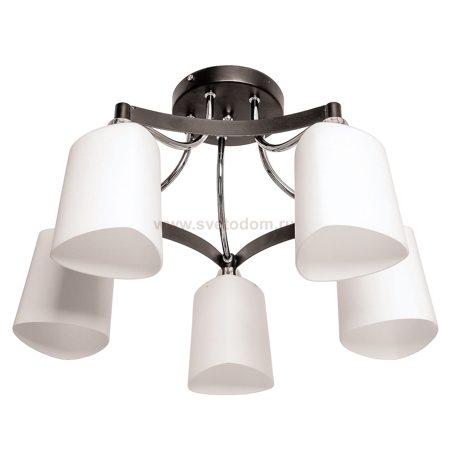 Светильник ЭкономСвет 50206/5CR+BK WT*6