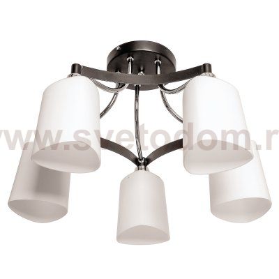 Светильник ЭкономСвет 50206/5CR+BK WT*6