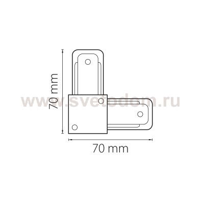 Соединитель L-оСветильник бразный однофазный Lightstar 502127 Barra