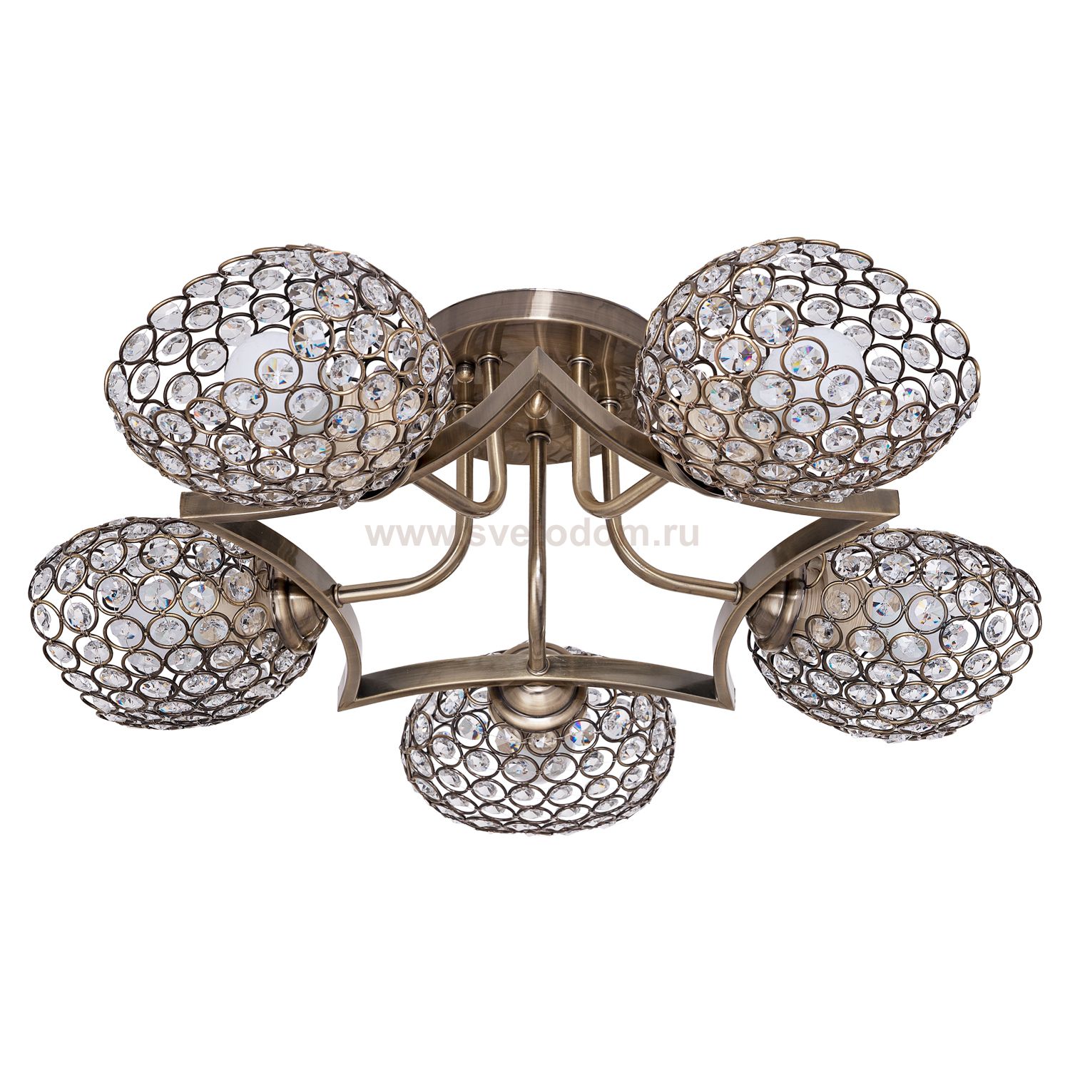 Потолочный светильник 50226/5AB BK+CL Экономсвет