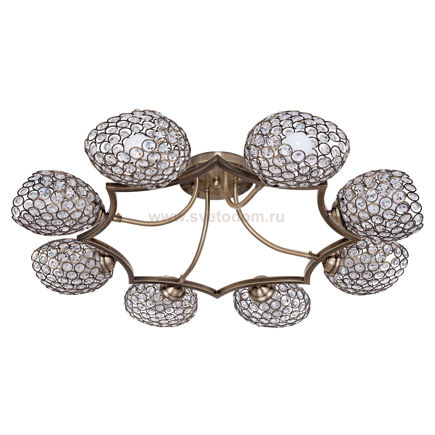 Люстра еврокаркас Экономсвет 50226/8AB BK+CL