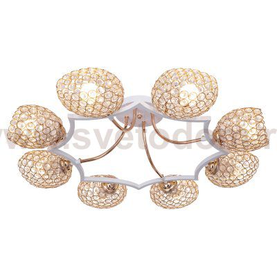 Люстра еврокаркас Экономсвет 50226/8WT+FGD CL+FGD