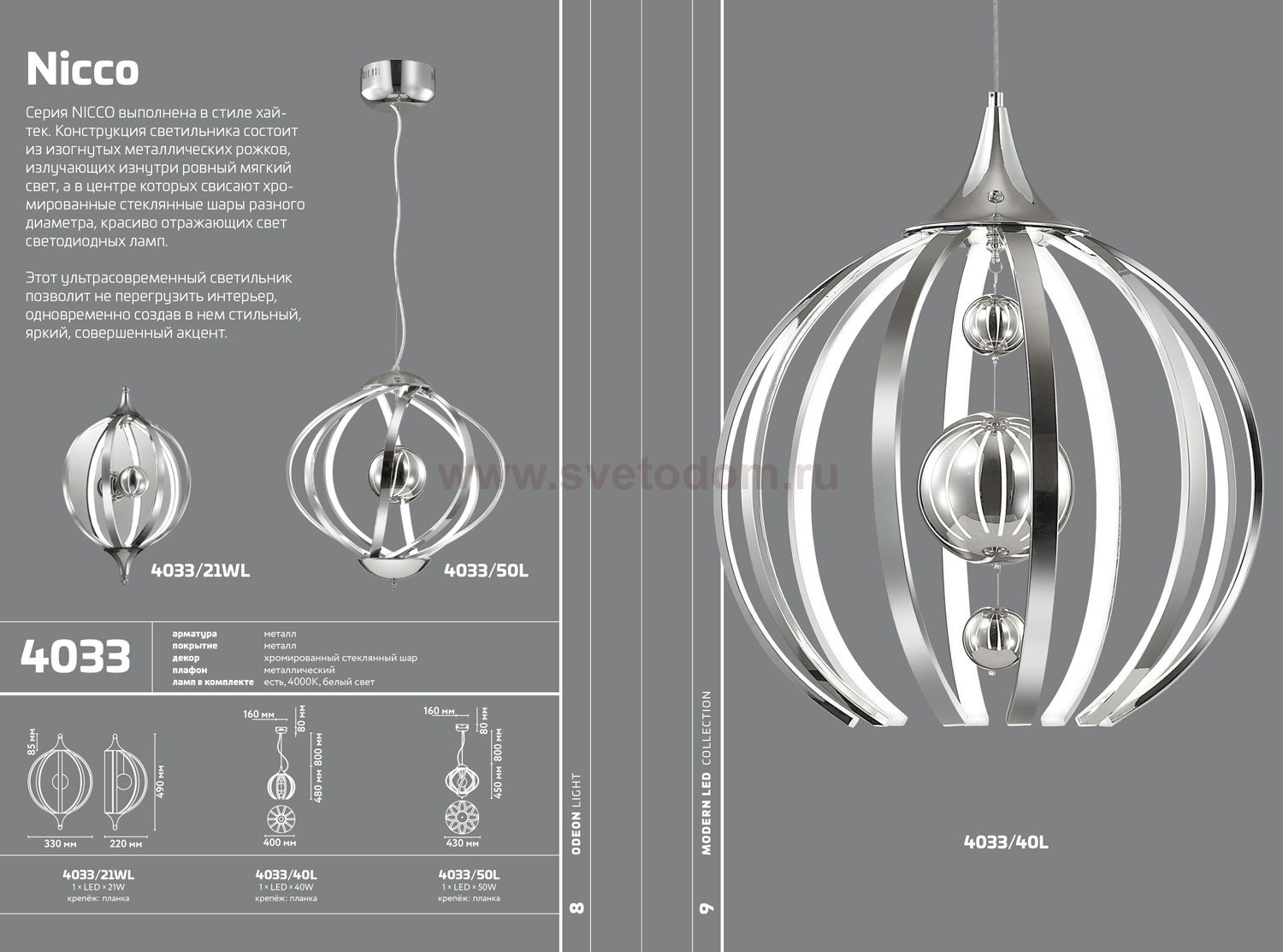 Светильник настенный бра Odeon light 4033/21WL NICCO