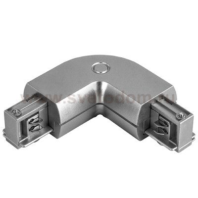 Соединитель L-образный трехфазный серебро Lightstar 504129 Barra