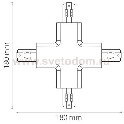 Соединитель X-оСветильник бразный трехфазный Lightstar 504146 Barra
