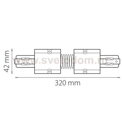 Соединитель регулируемый гибкий трехфазный Lightstar 504156 Barra