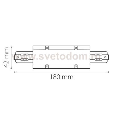 Соединитель большой прямой трехфазный Lightstar 504186 Barra