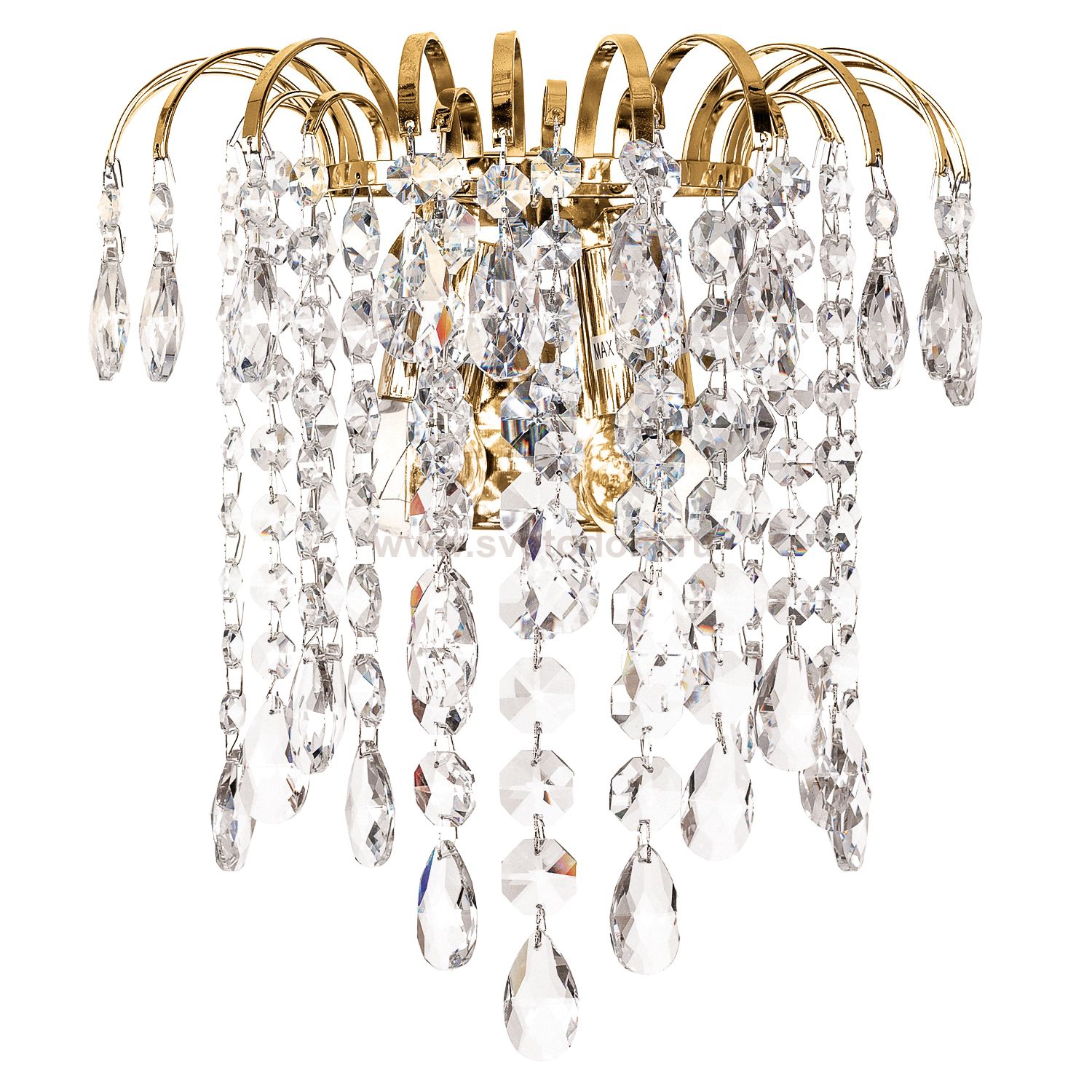 Светильник бра с хрусталем Экономсвет 50500/2wFGD WT