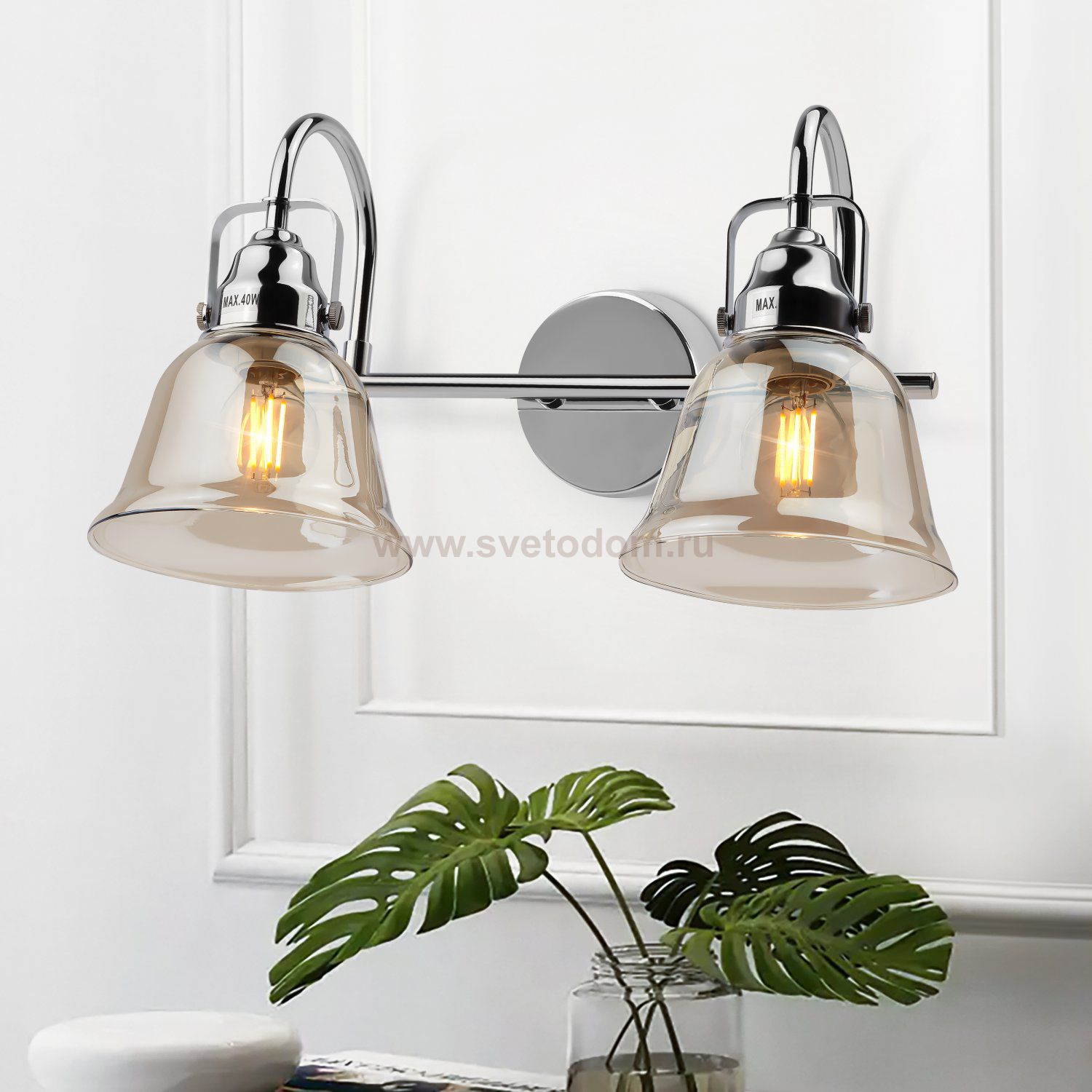 Светильник настенный Rivoli Avrora 5055-702 2 х E14 40 Вт лофт - кантри