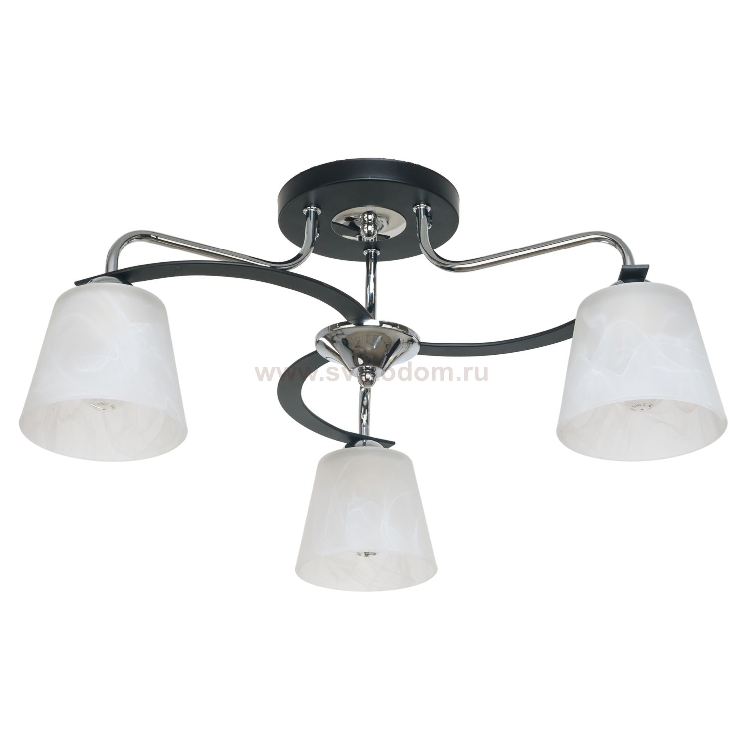 Светильник ЭкономСвет 50584/3CR+BK WT