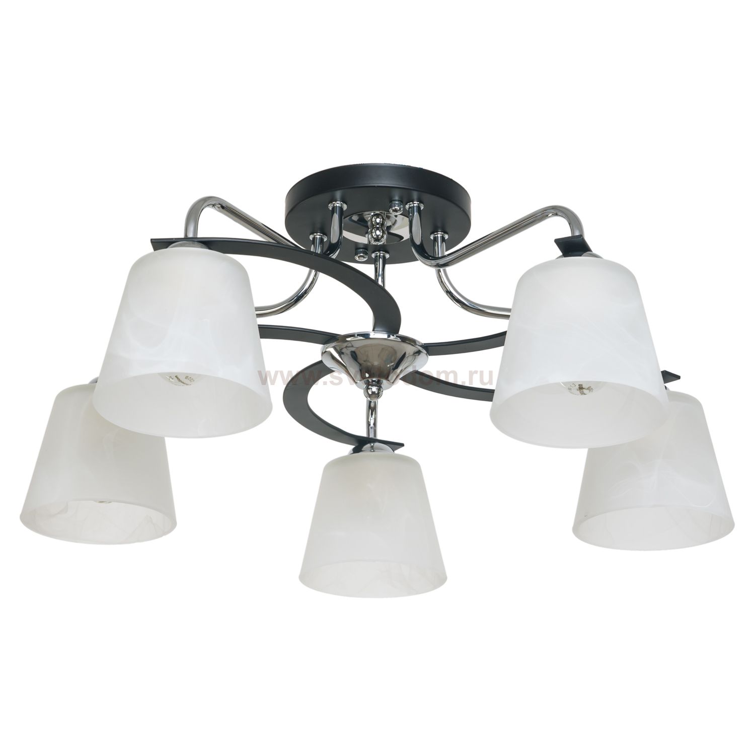 Светильник ЭкономСвет 50584/5CR+BK WT