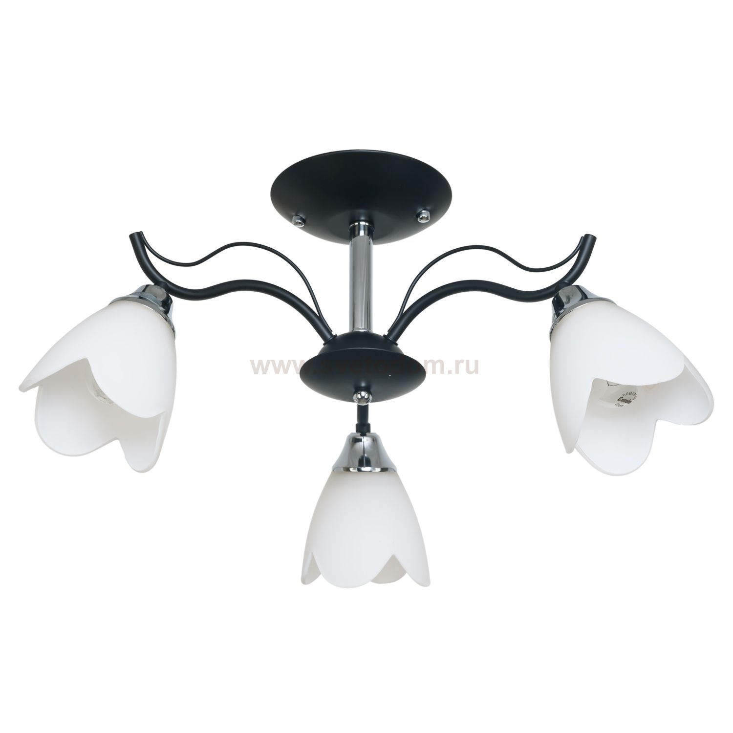 Люстра современная Экономсвет 50588/3CR+BK WT