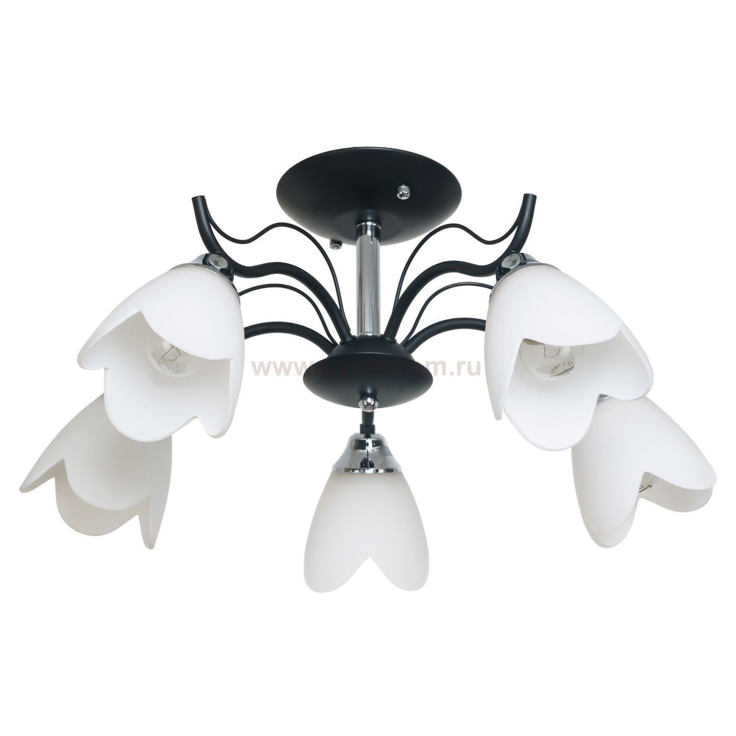 Люстра современная Экономсвет 50588/5CR+BK WT