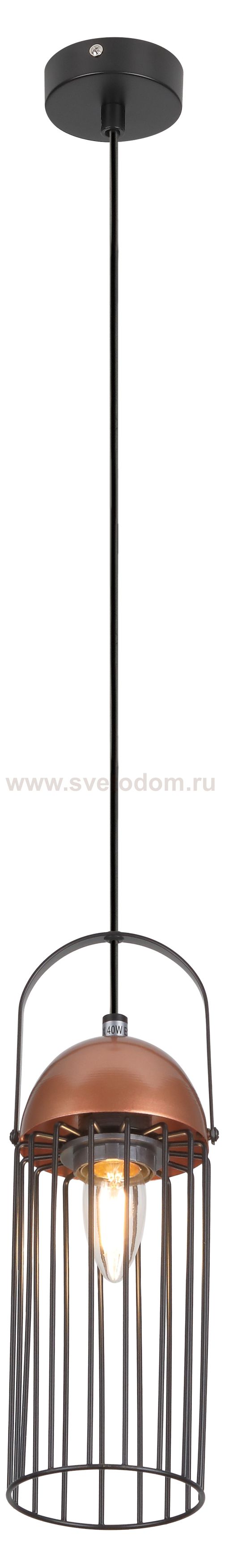 Светильник подвесной (подвес) Rivoli Anemon 5062-201 1 х E27 40 Вт лофт - кантри