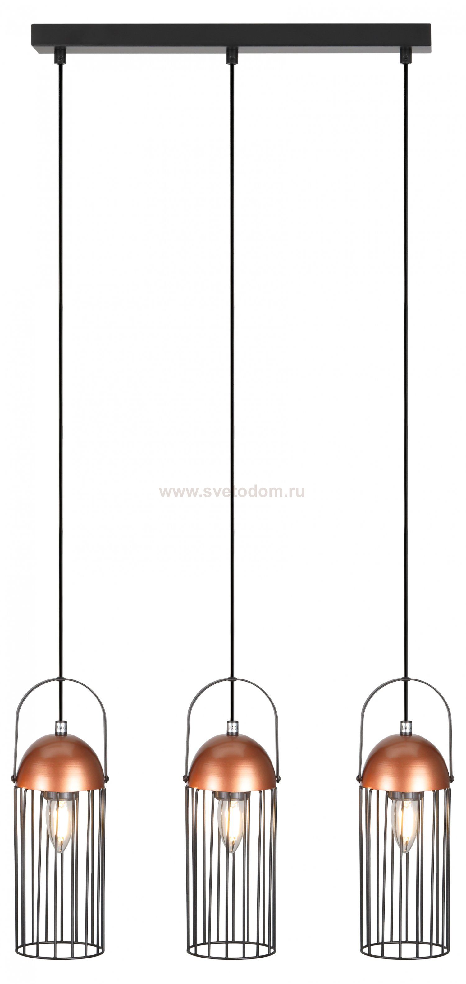 Светильник подвесной (подвес) Rivoli Anemon 5062-233 3 х E27 40 Вт лофт - кантри