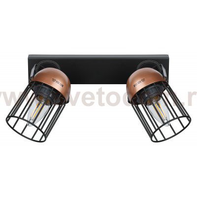Светильник настенно-потолочный спот Rivoli Anemon 5062-702 поворотный 2 х E27 40 Вт лофт - кантри