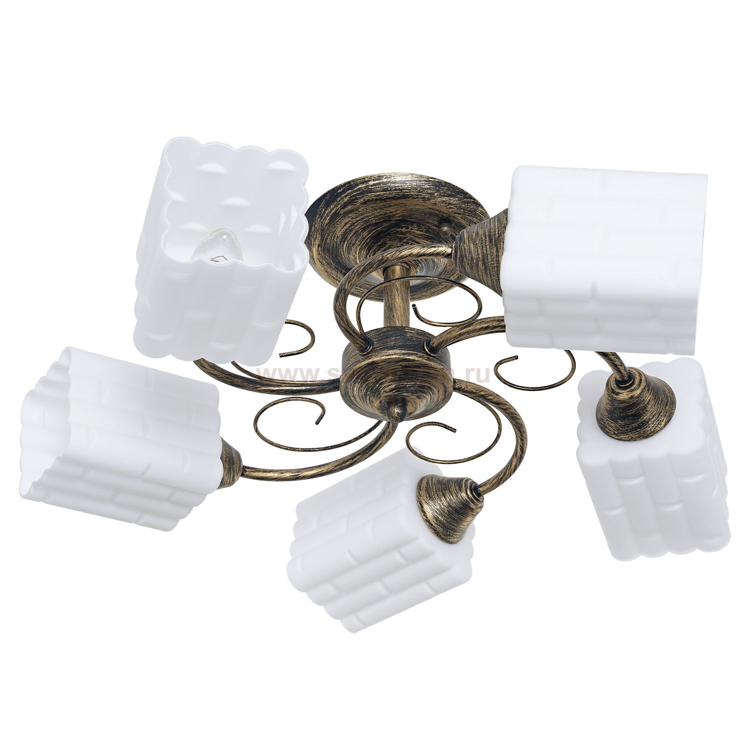 Светильник ЭкономСвет 50625/5BR WT