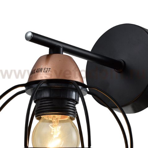 Бра светильник Rivoli Gekuba 5064-401 настенный 1 х E27 40 Вт лофт - кантри