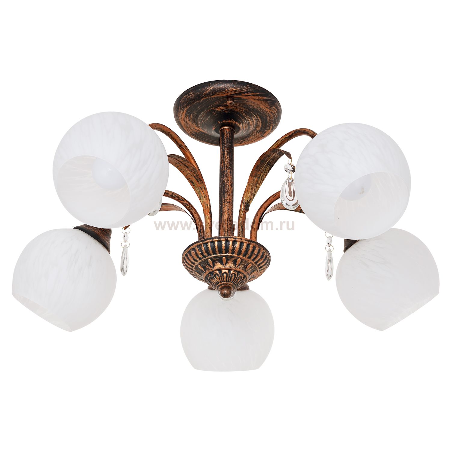 Светильник ЭкономСвет 50690/5BR WT