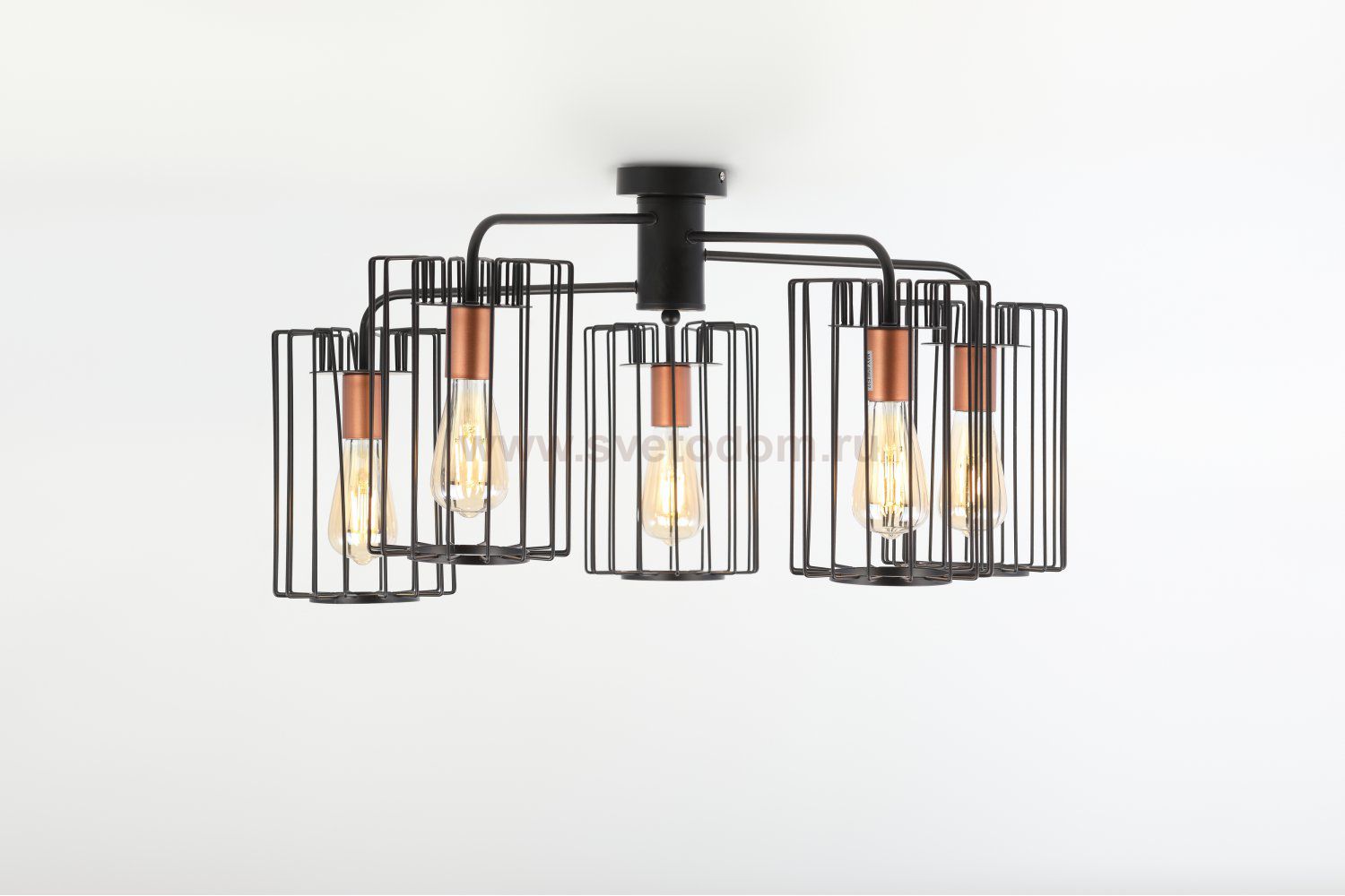 Люстра Rivoli Elke 5077-305 5 * Е27 40 Вт лофт кантри