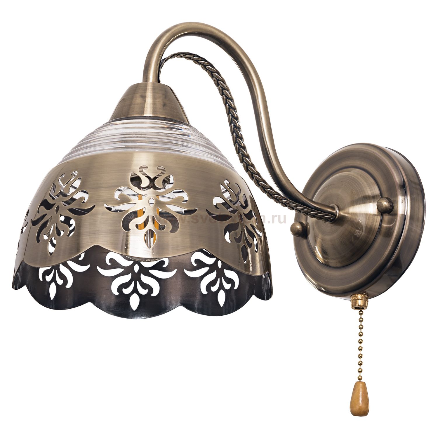 Светильник бра классическое Экономсвет 50791/1wAB WT+AB