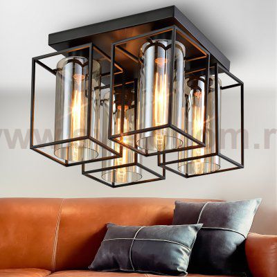 Светильник потолочный Rivoli Leonie 5081-304 4 * Е27 40 Вт лофт кантри