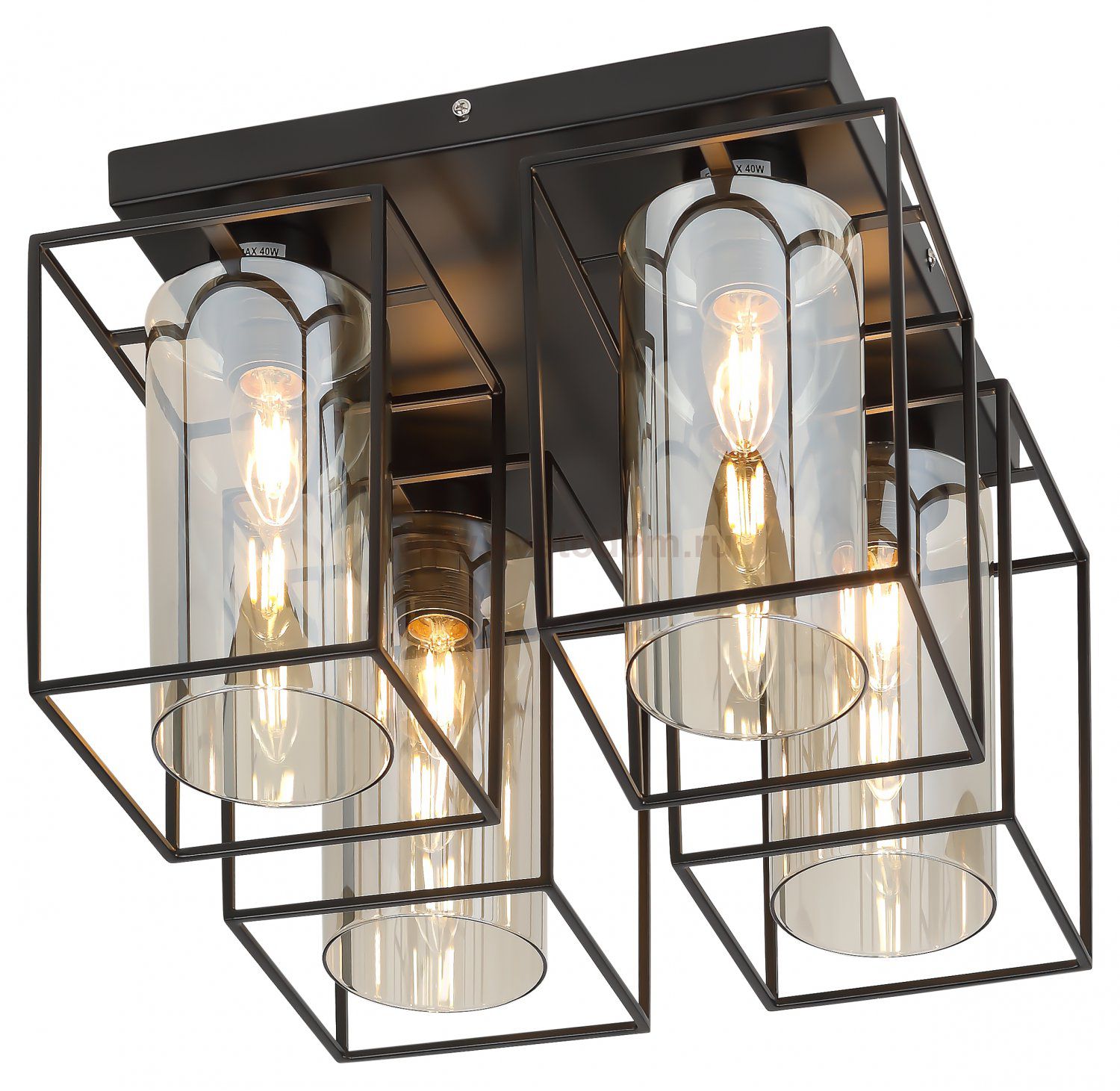 Светильник потолочный Rivoli Leonie 5081-304 4 * Е27 40 Вт лофт кантри