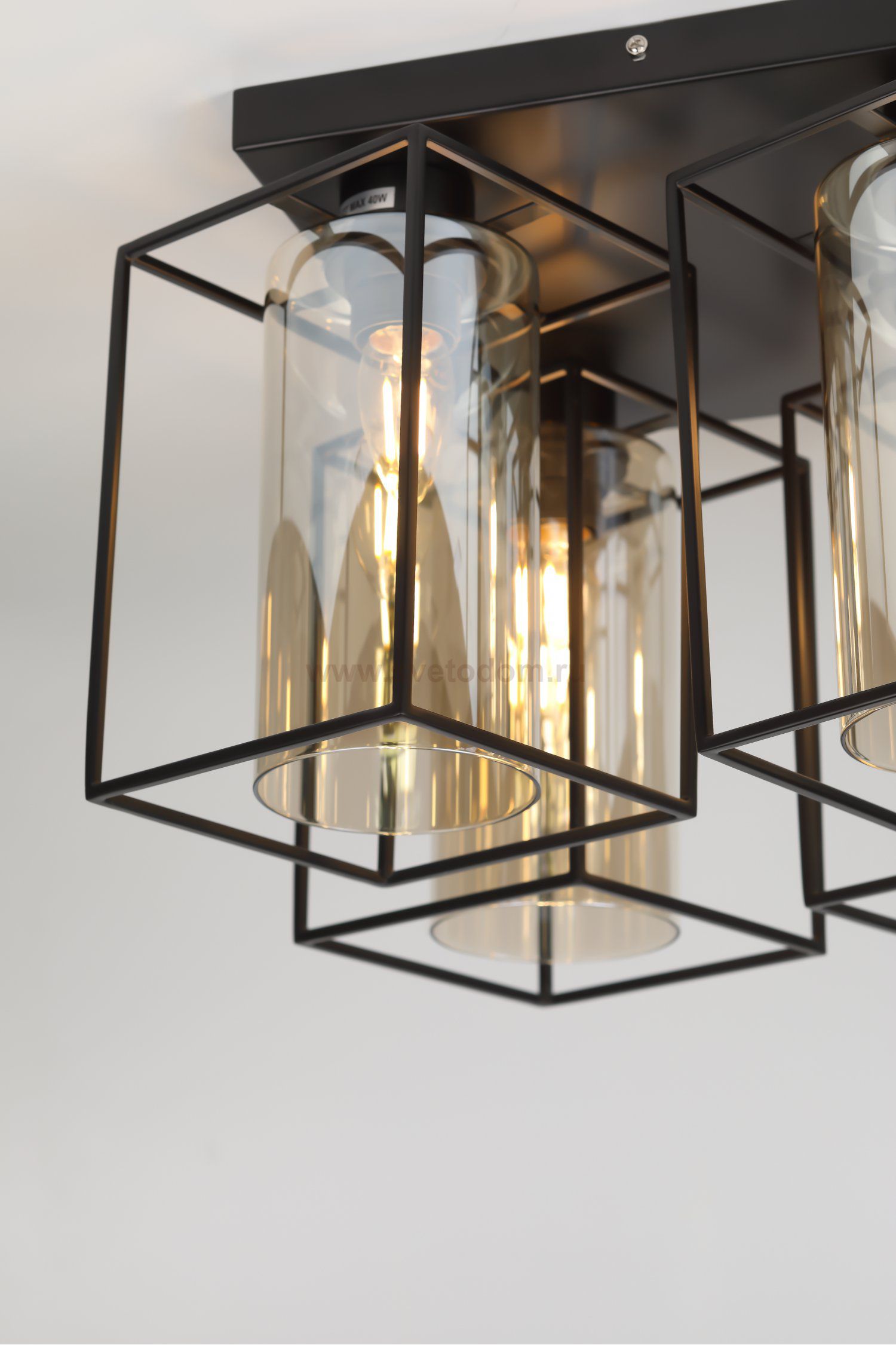 Светильник потолочный Rivoli Leonie 5081-304 4 * Е27 40 Вт лофт кантри