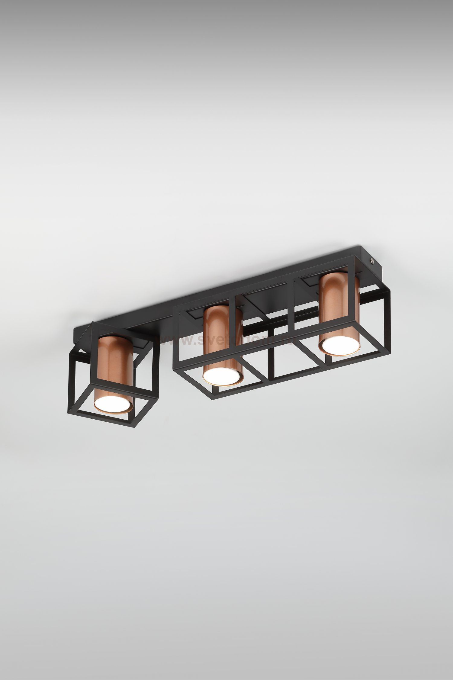 Светильник потолочный Rivoli Raffaela 5082-303 3 * GU10 25 Вт накладной для натяжных потолков лофт - кантри