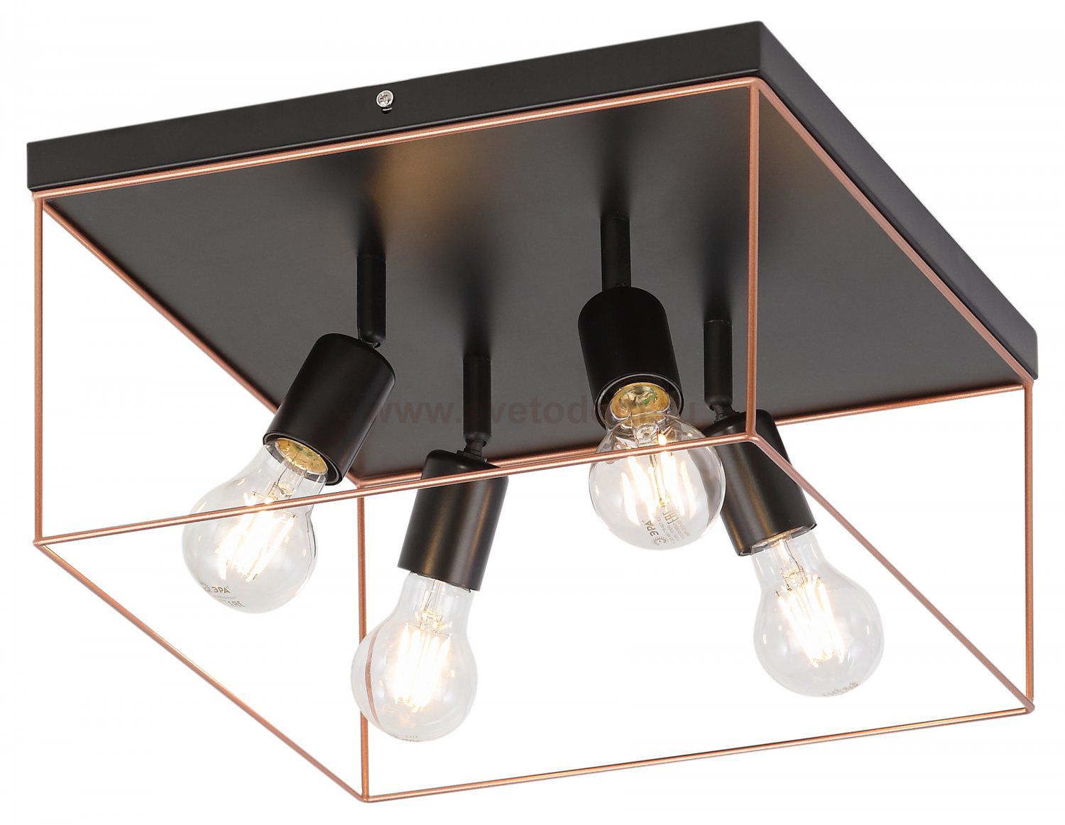 Светильник потолочный Rivoli Teresa 5085-304 4 х Е27 40 Вт лофт - кантри