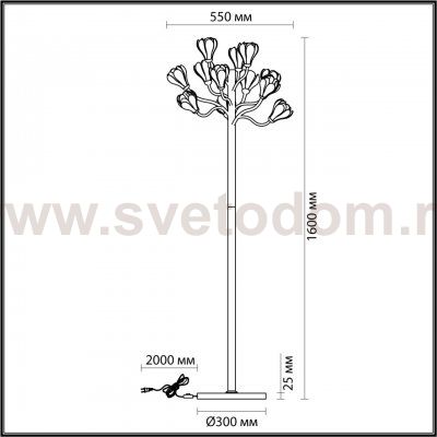 Торшер Odeon light 5090/12F GARDI