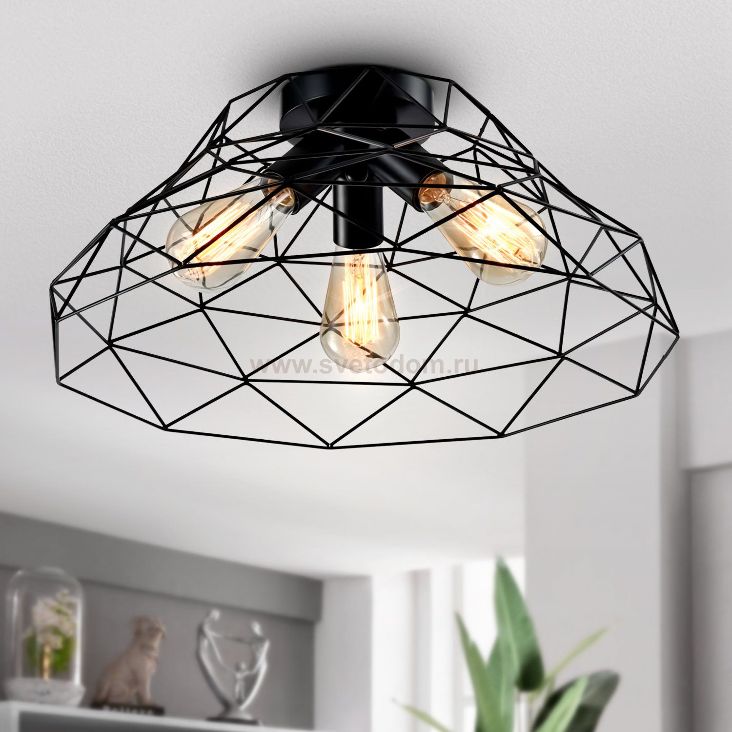 Светильник потолочный Rivoli Molly 5091-203 3 х Е27 40 Вт лофт-кантри для натяжных потолков