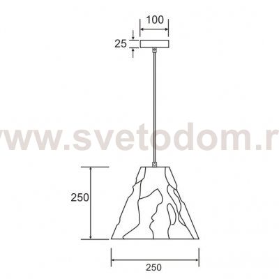 Подвесной светильник Divinare PIRAMIDE 5098/01 SP-1