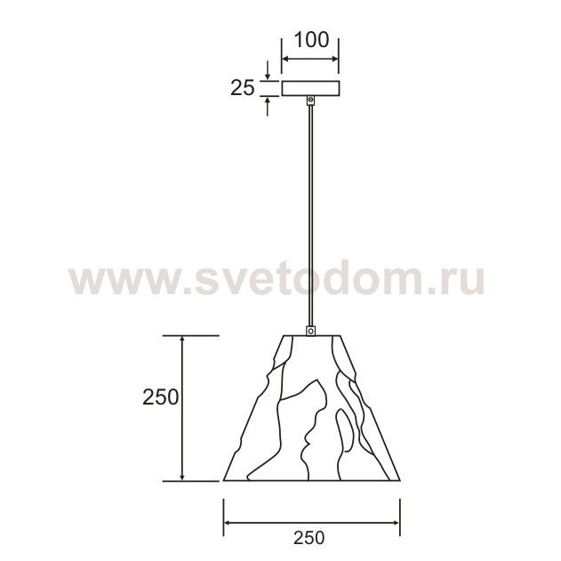 Подвесной светильник Divinare PIRAMIDE 5098/33 SP-1