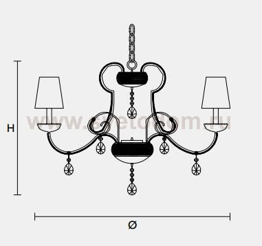 Подвесной светильник Masiero CLASSICA 5100 12+3+2